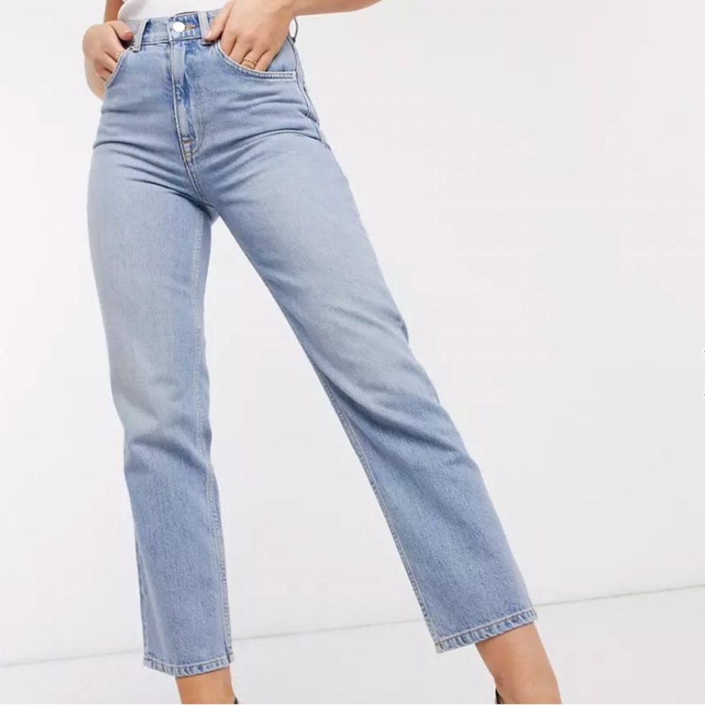 ASOS high rise slim straight jeans